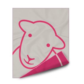 Hello Recycled Cotton Throw - Pink