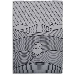 Line Tea Towel - Dark Grey