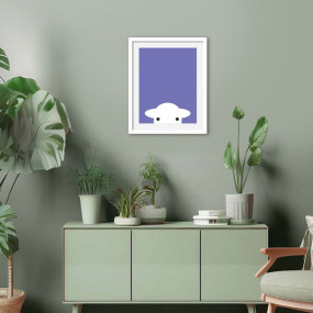 Peep Art Print - Purple