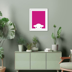 Peep Art Print - Pink