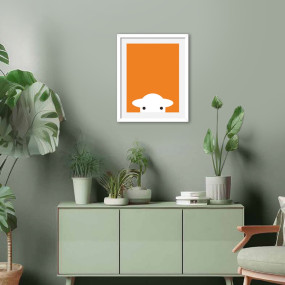 Peep Art Print - Orange