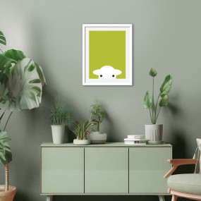 Peep Art Print - Green