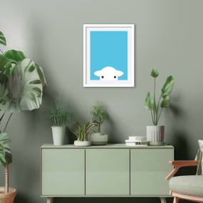 Peep Art Print - Blue