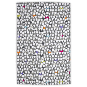 Herdy Flock Tea Towel full view