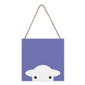 Peep Wooden Block - Purple