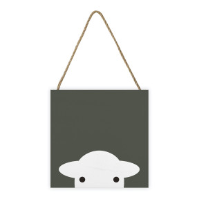Peep Wooden Block - Grey