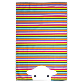Herdy Peep Stripe Tea Towel full view