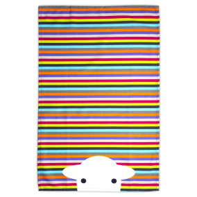 Herdy Peep Stripe Tea Towel full view