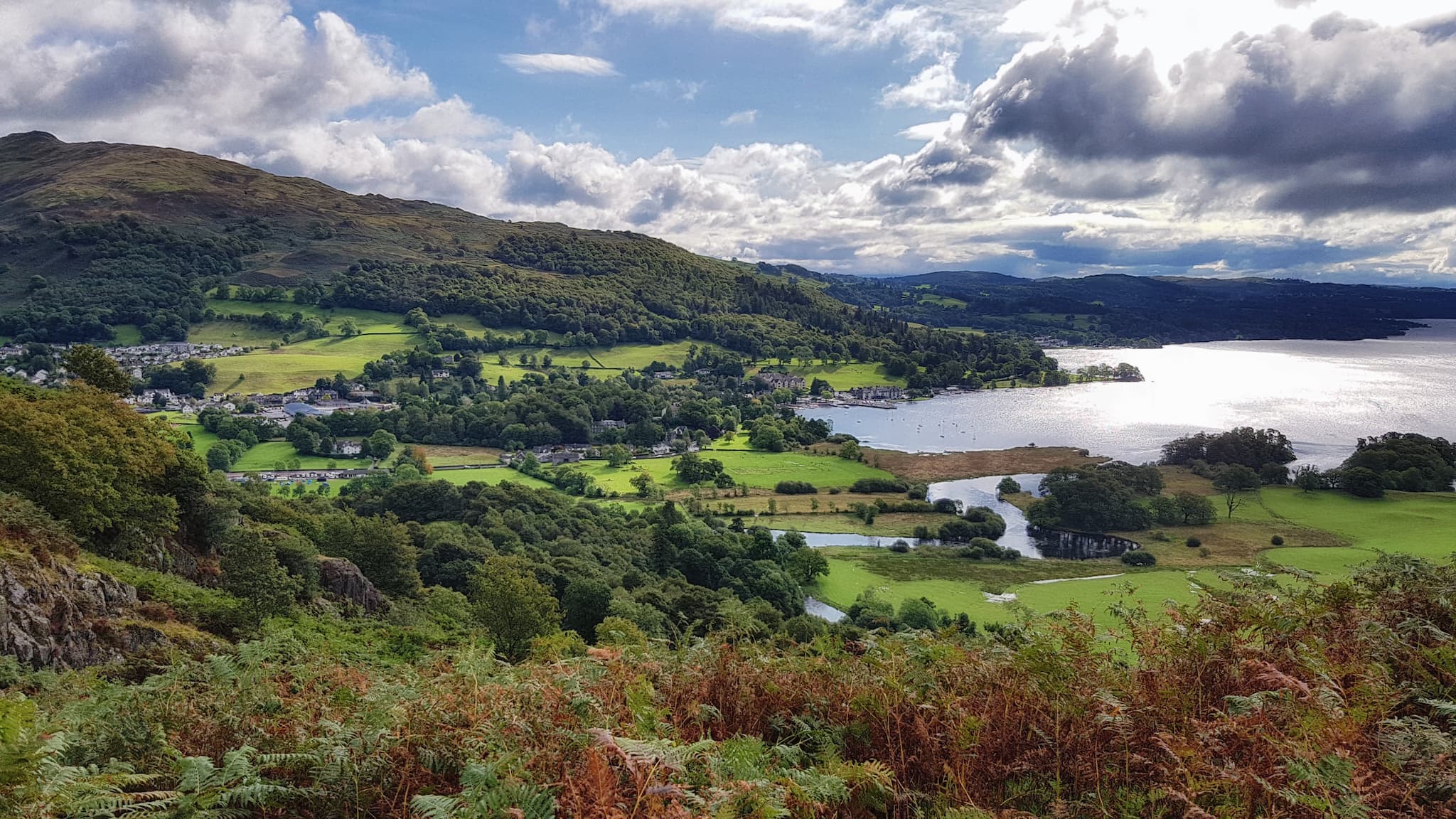 Head up Nanny's Brow to hike around Loughrigg, one of the more popular autumn walks