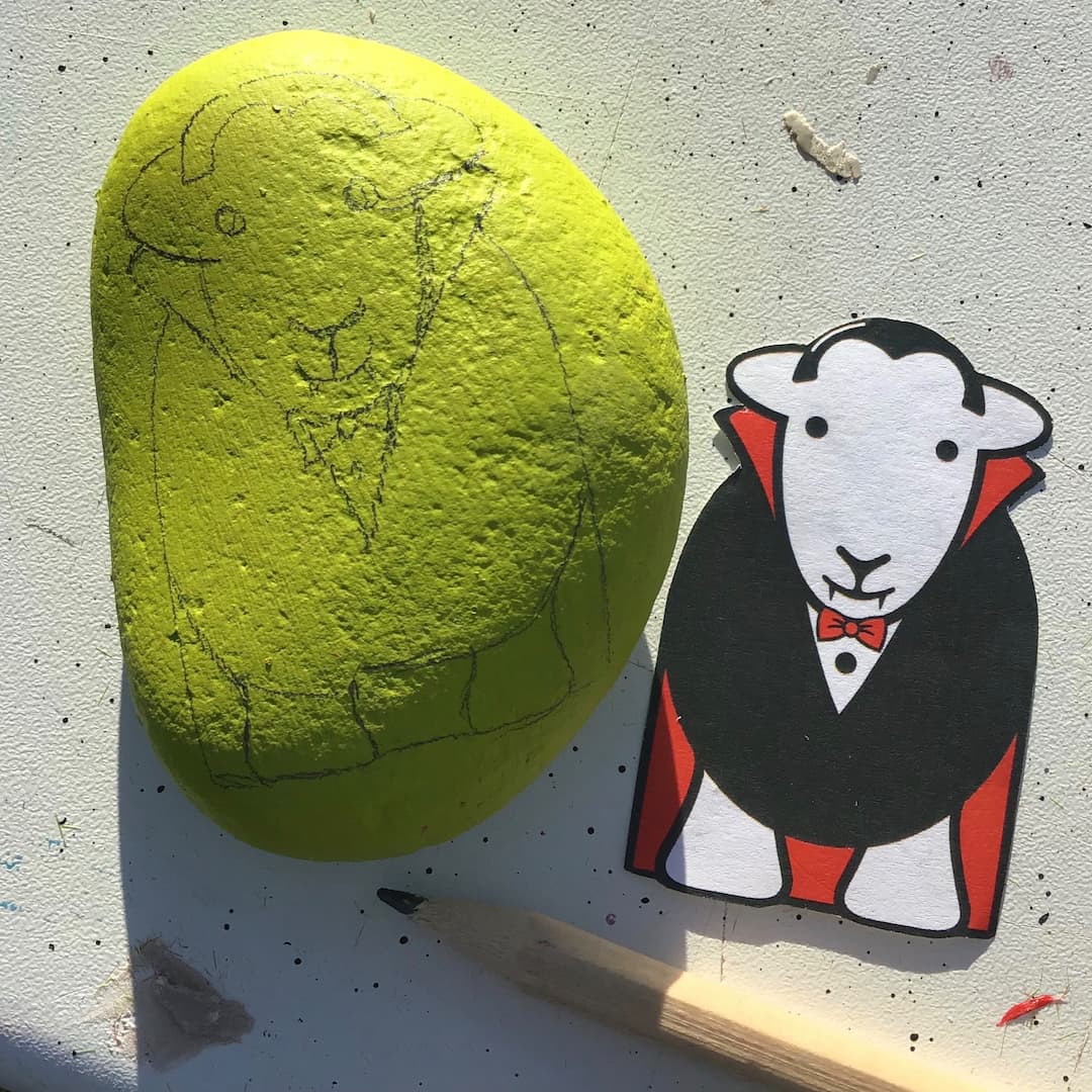 Herdy Rock Painting