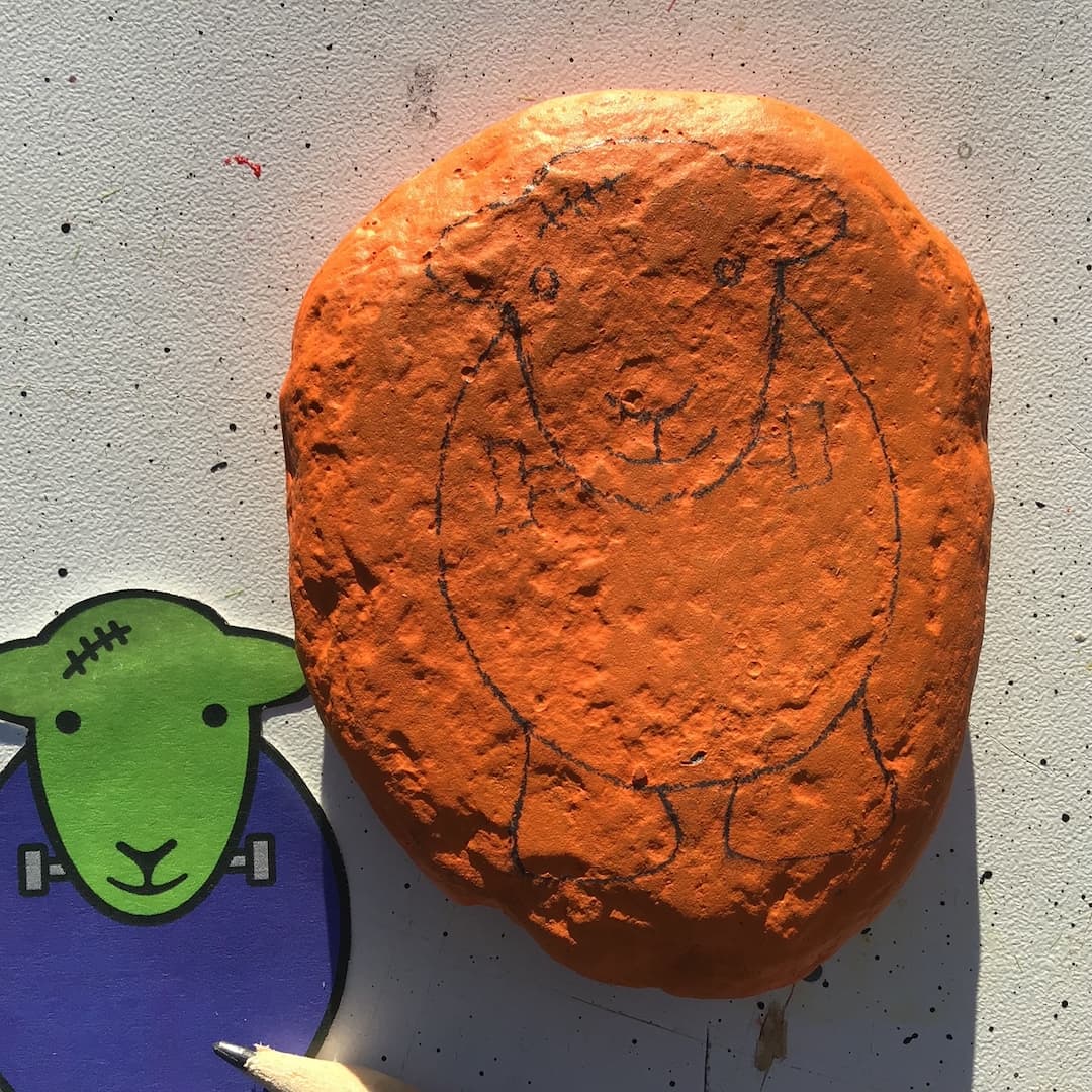 Herdy Rock Painting