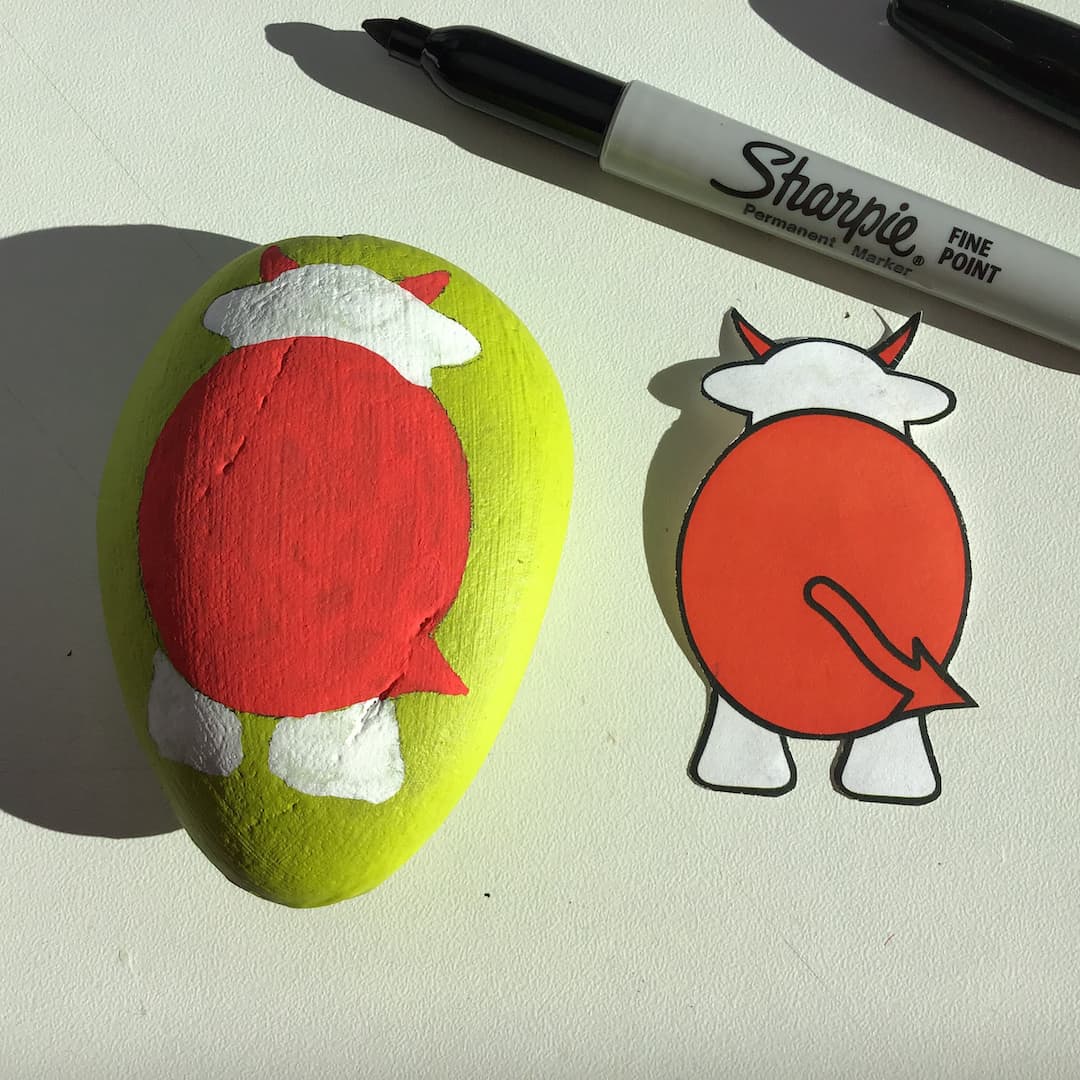 Herdy Rock Painting