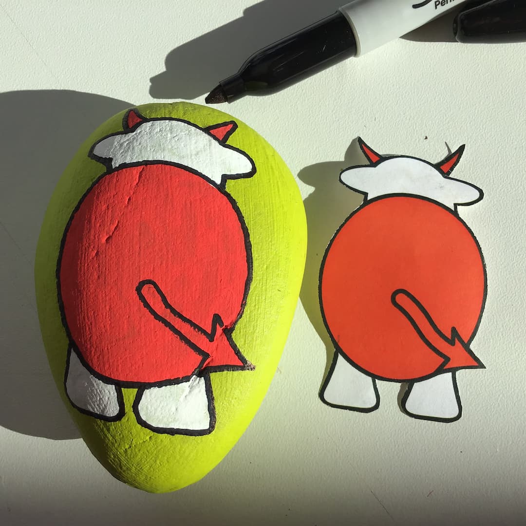 Herdy Rock Painting