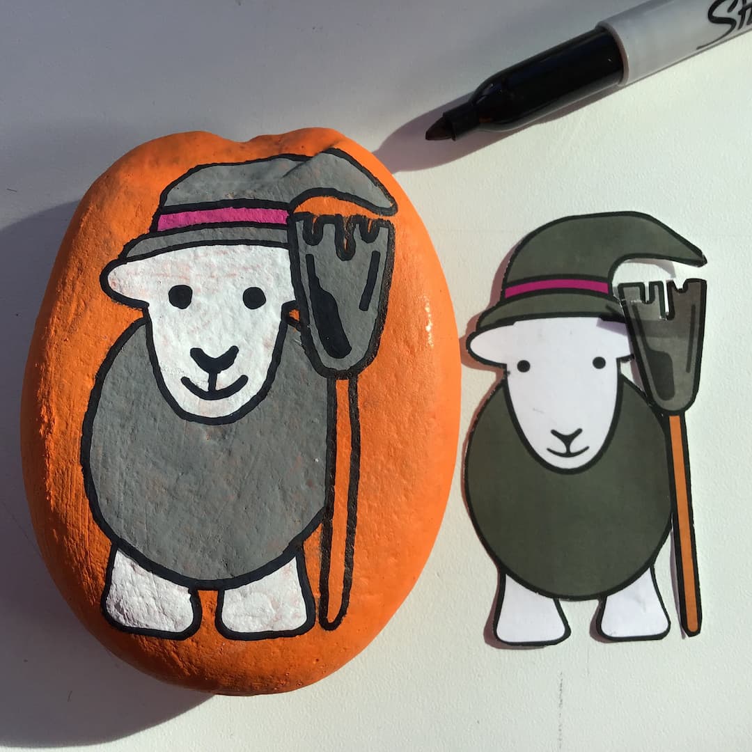 Herdy Rock Painting