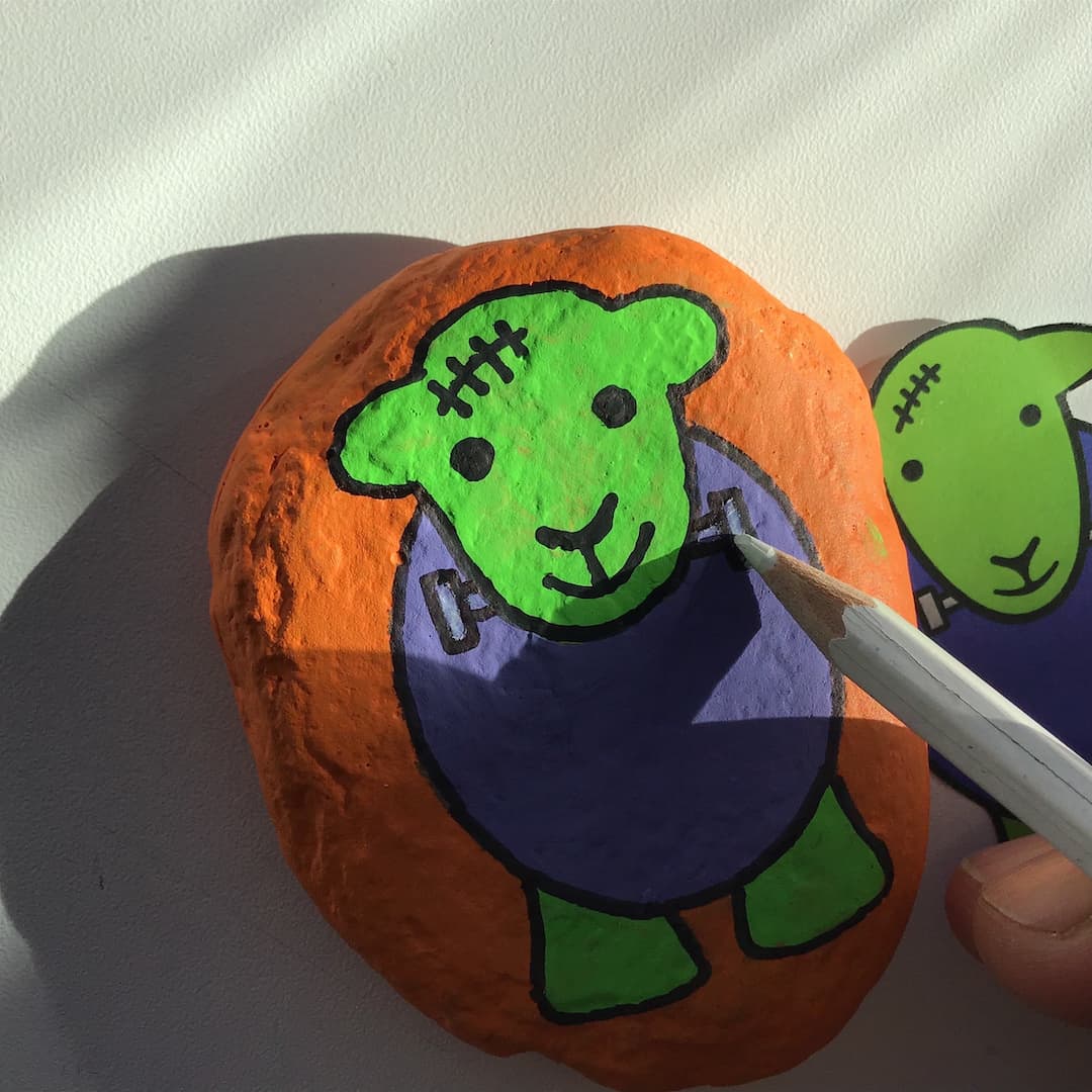 Herdy Rock Painting