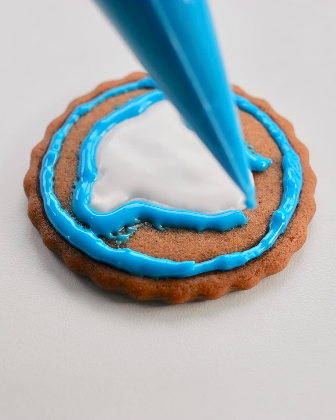 Blue gingerbread cookie