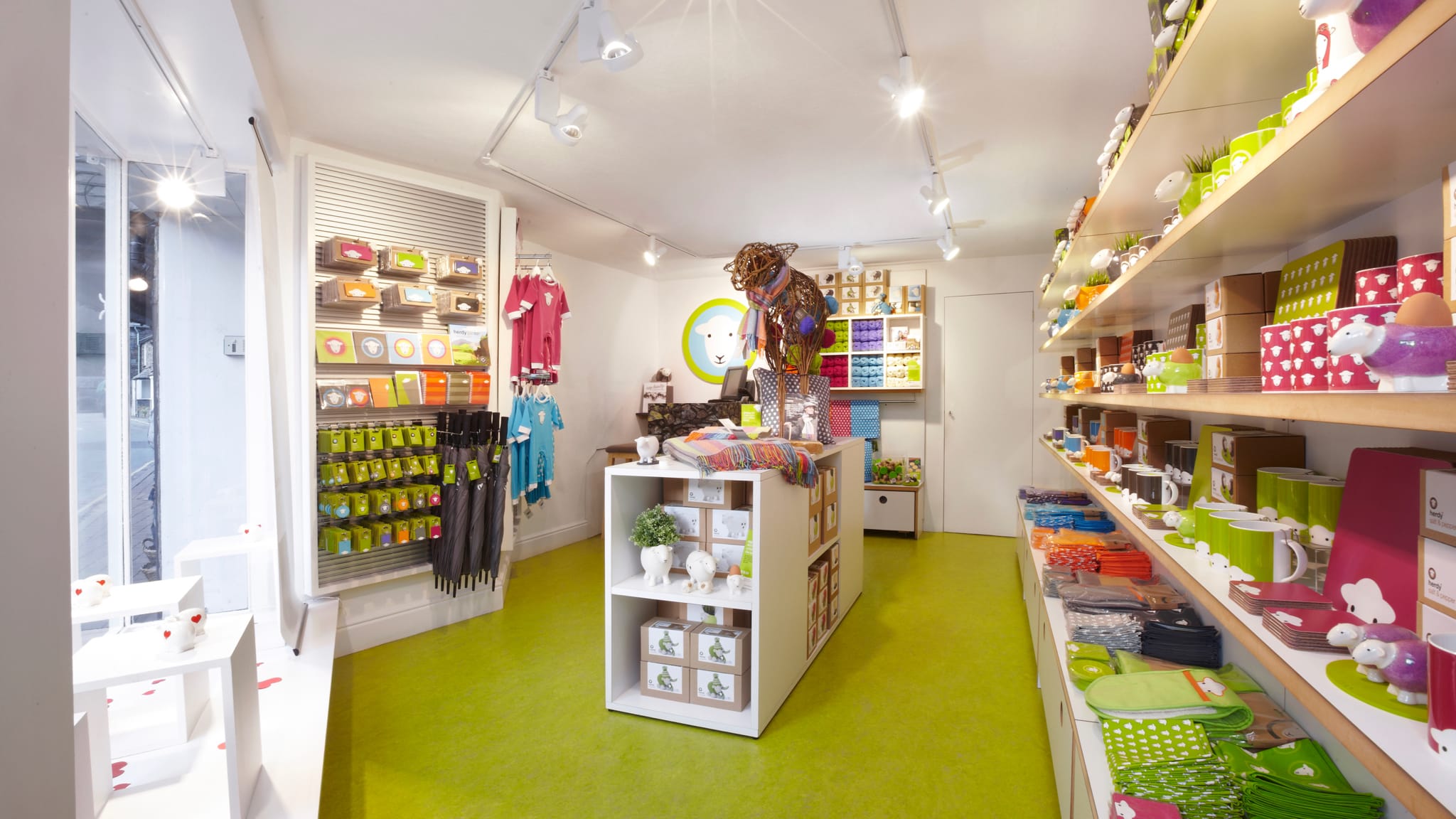 Inside the colourful Grasmere Herdy shop