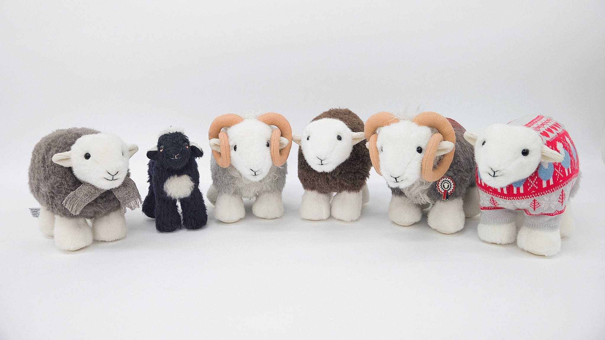 All six My Herdy and Merrythought soft toys