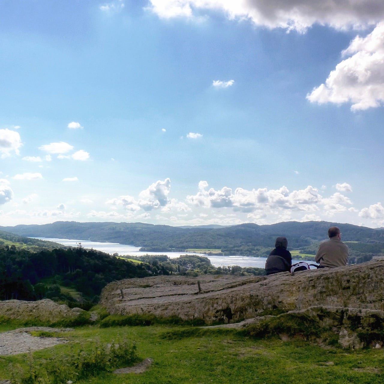 Admiring the view from Brant Fell. Photo by Andrew Bowden, licensed CC-BY-SA-2.0.