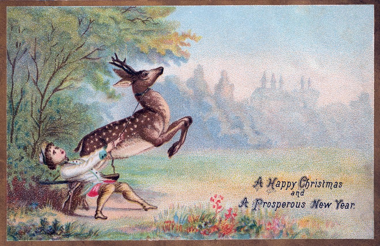 One of the first Christmas cards, back in Victorian England