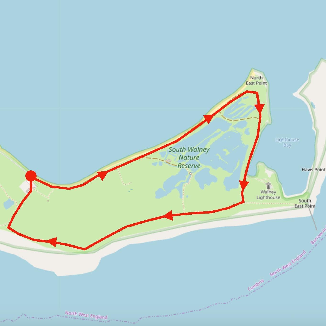 South Walney Nature Reserve route