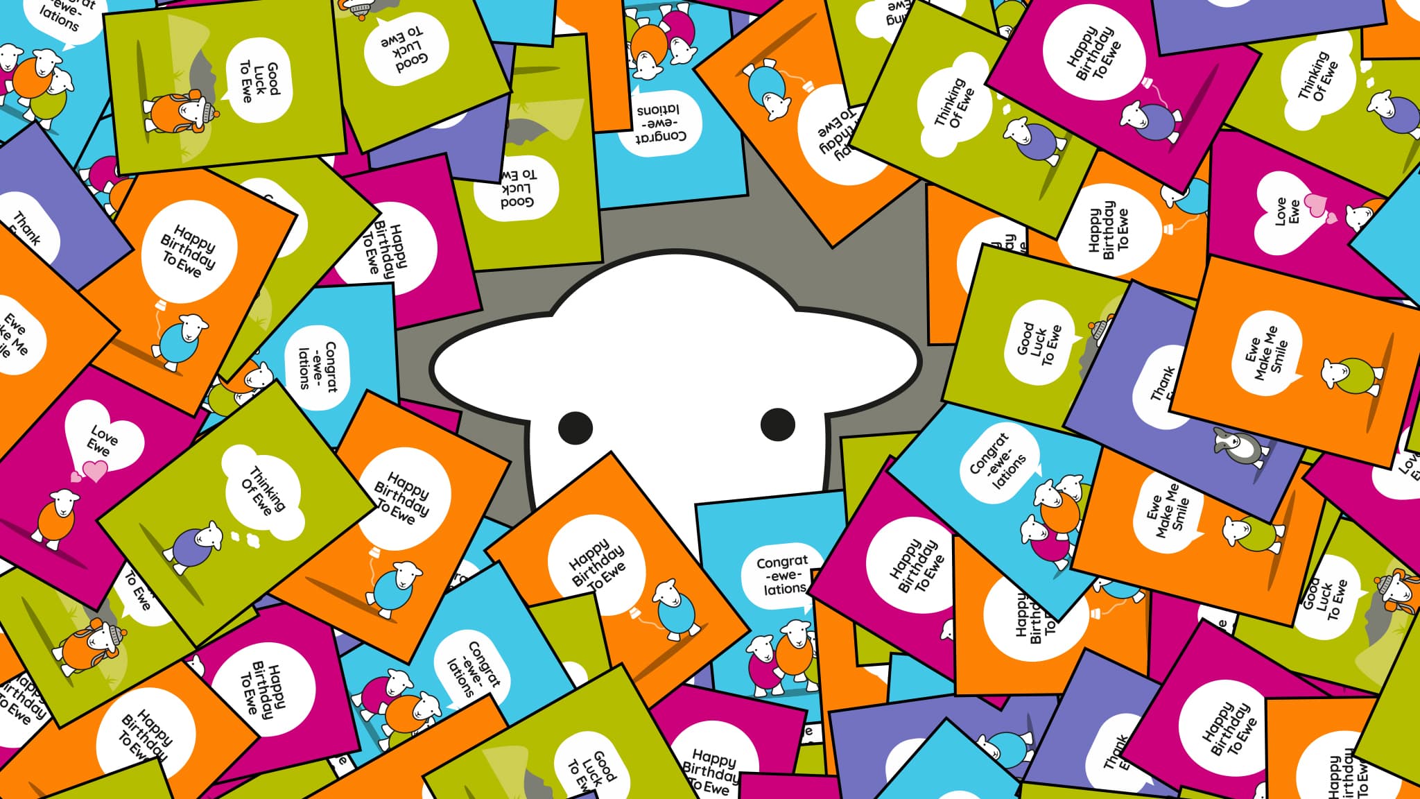 Herdy getting buried with cards