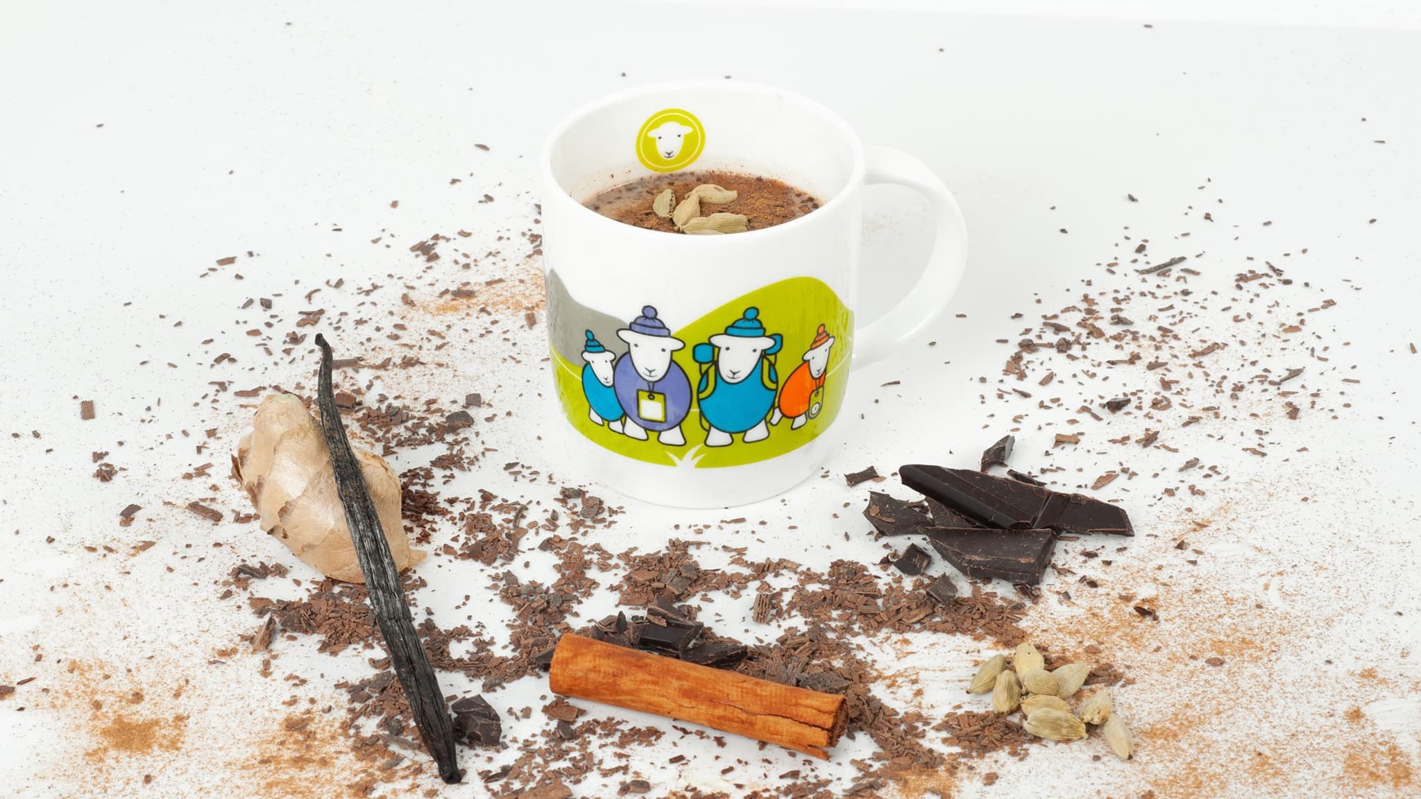 Arabic hot chocolate! The dark and rich chocolate flavour is enhanced with a variety of middle eastern spices