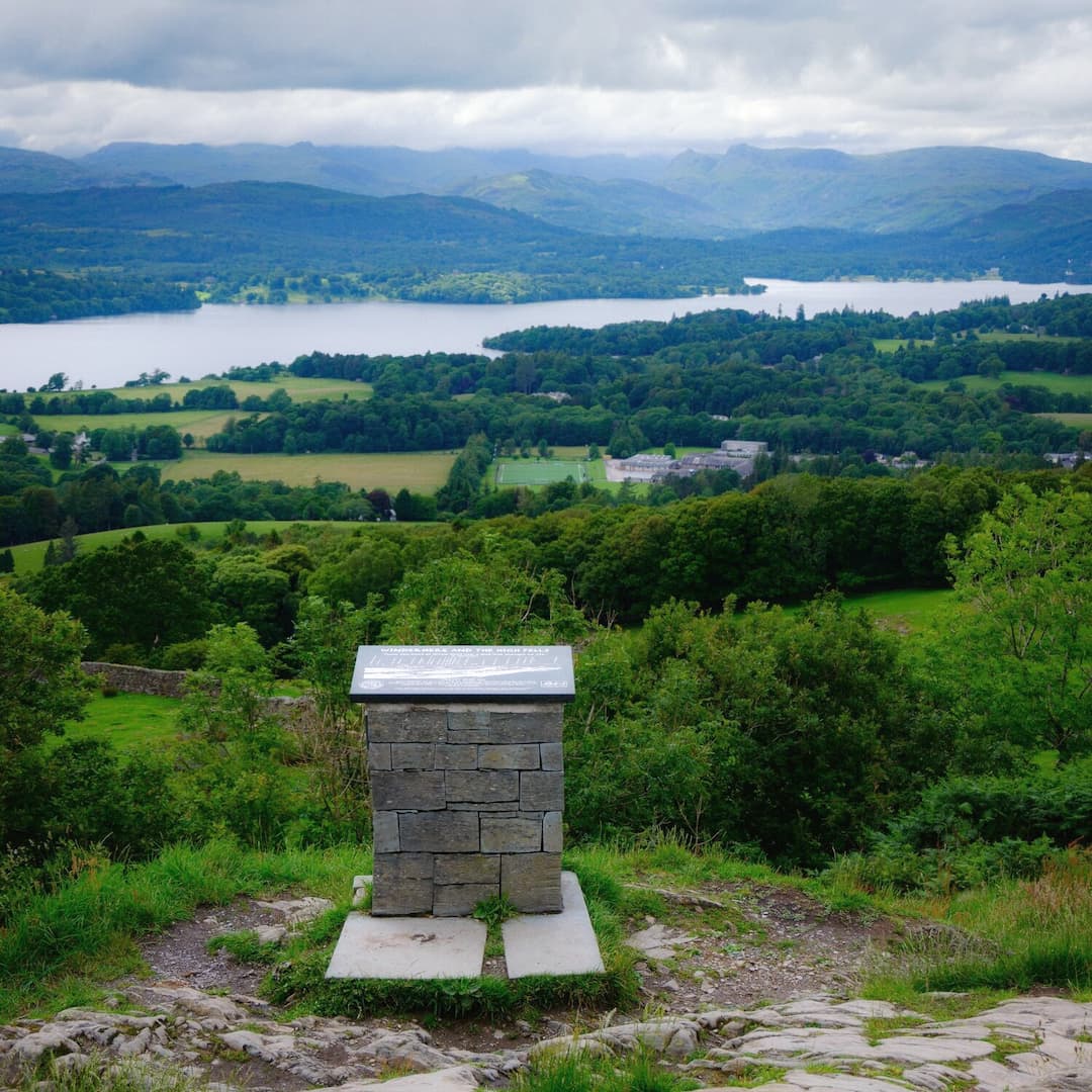 View from the top of Orrest Head Winderemere