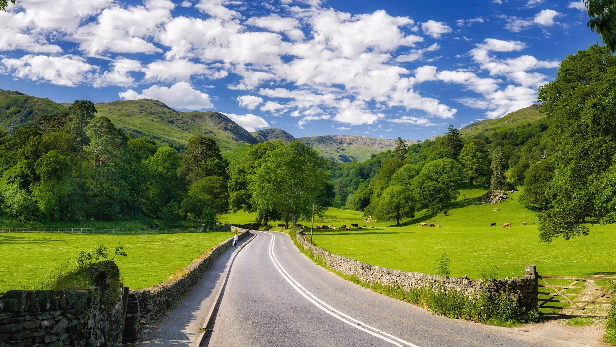 The A591 from Ambleside towards Rydal