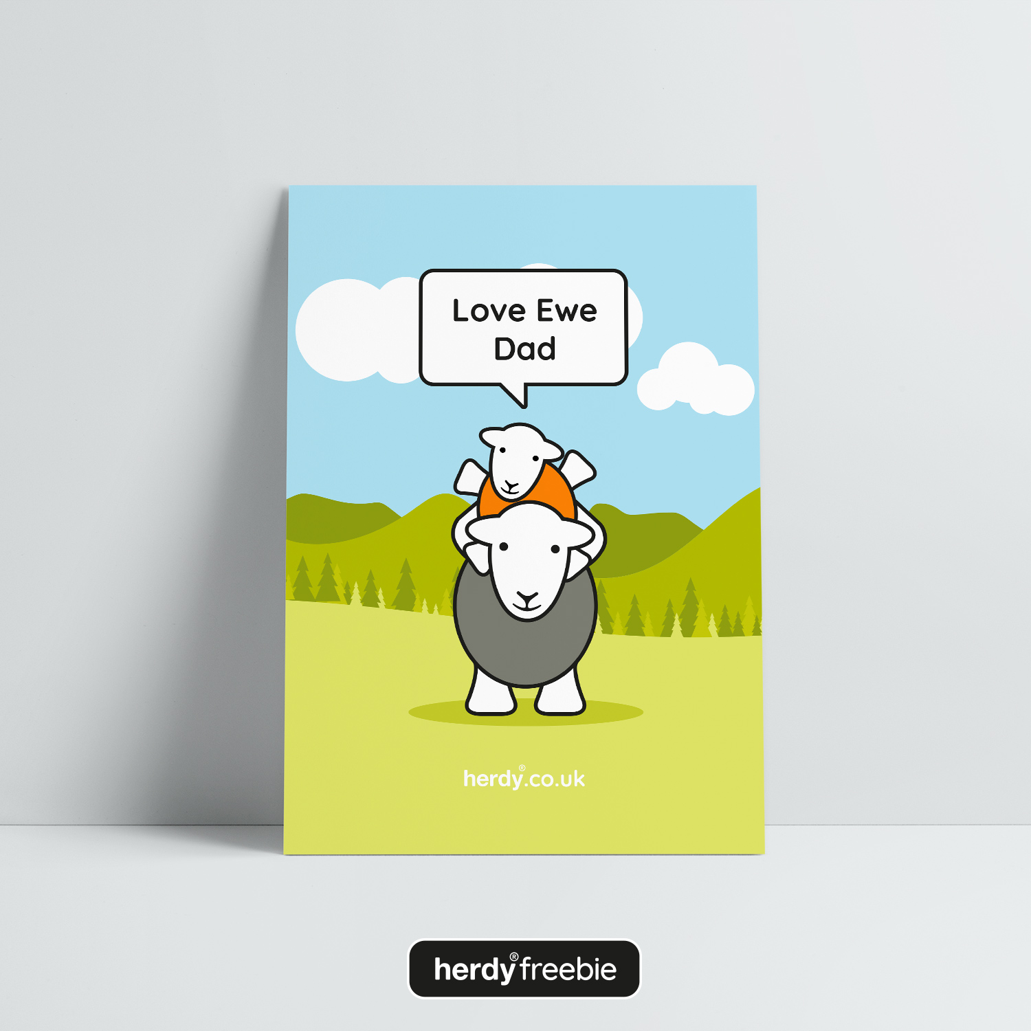 Love Ewe Dad, free Herdy poster