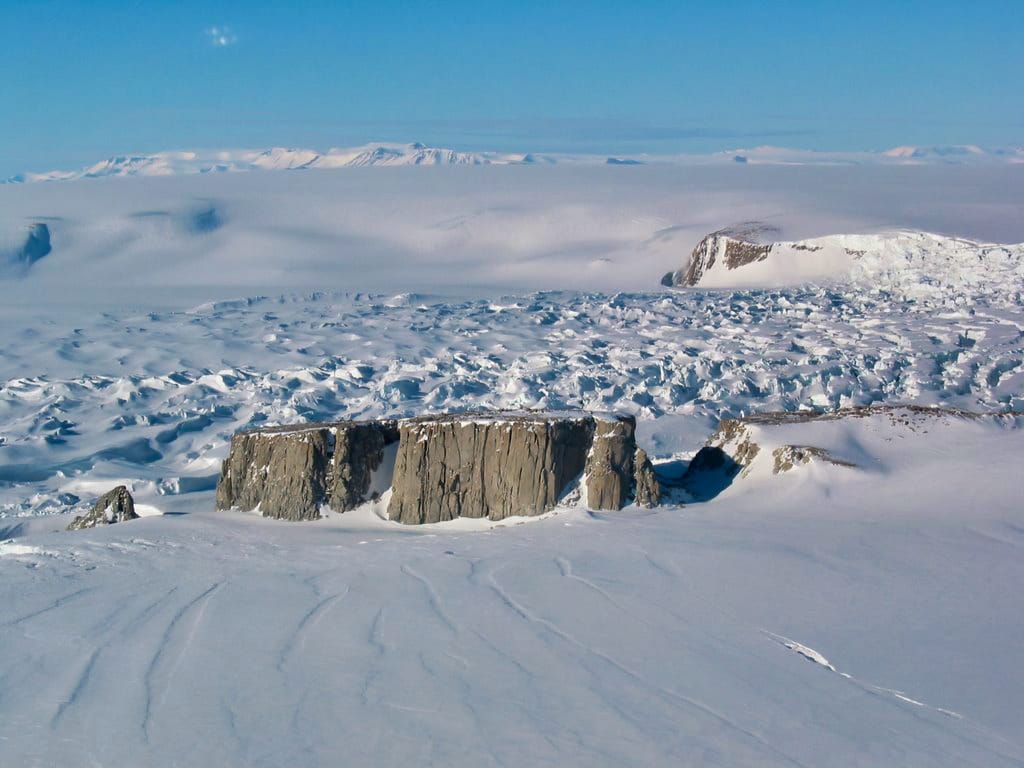 North face of Starr Nunatak, Antarctica. Photo by Stephen Bannister, licensed CC-by-SA-2.0