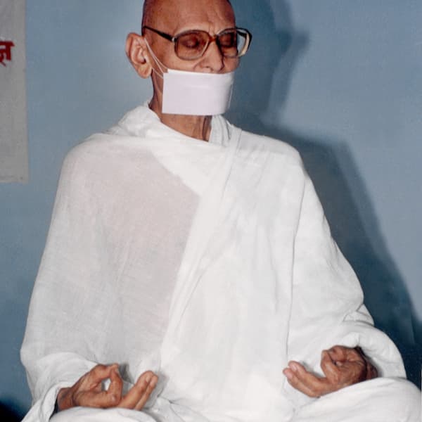 Jain monk Acharya Shri Mahapragya, photo by Amitjain80, licensed CC-by-SA-3.0