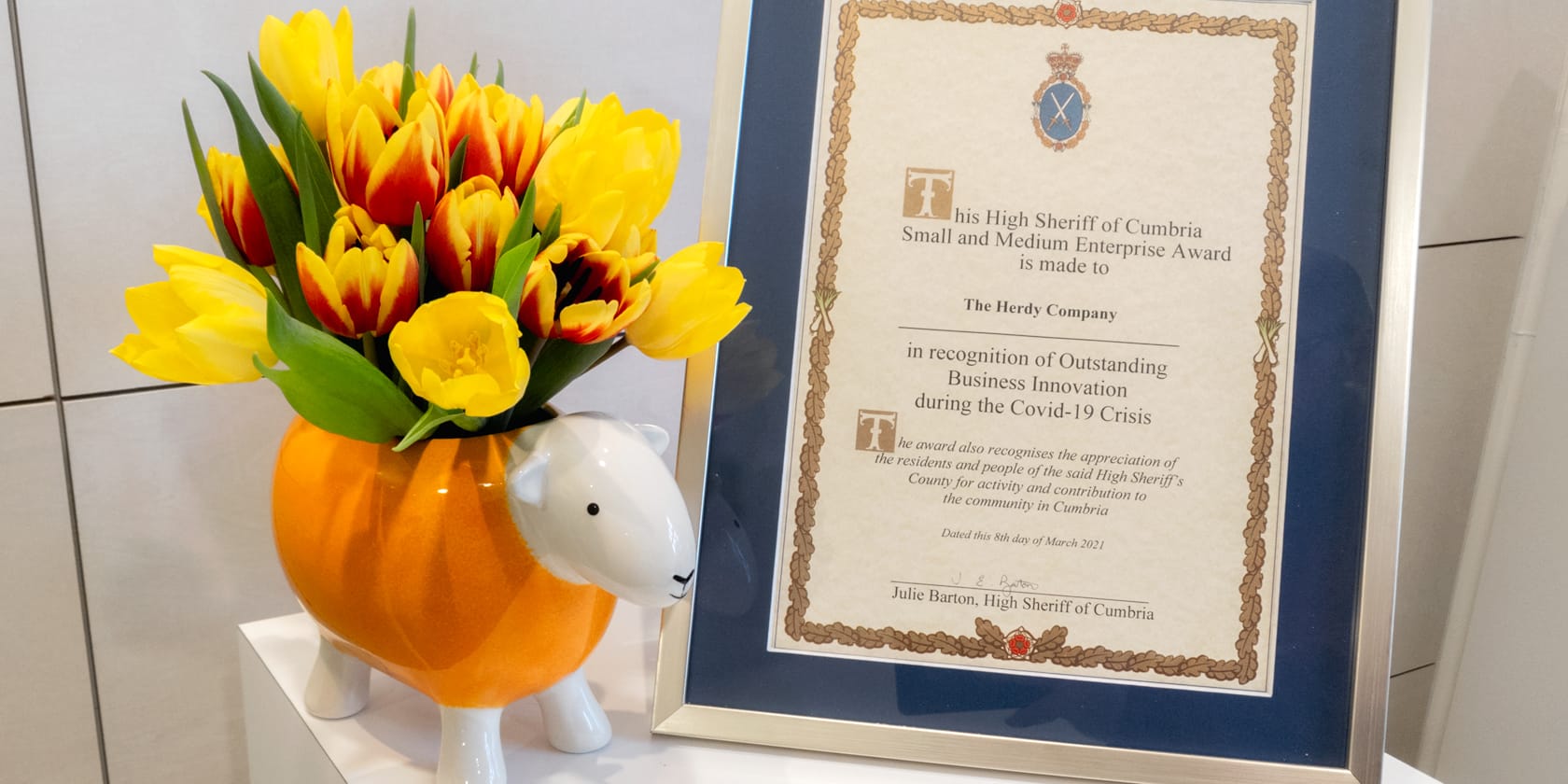Herdy Wins High Sheriff of Cumbria's Small & Medium Enterprise Award