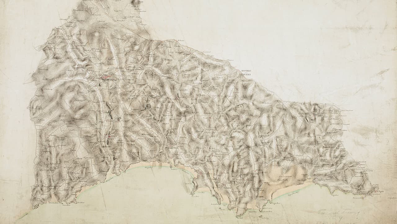 Ordnance Survey Drawings: St. Columb, Cornwall (OSD 7). Provided by the British Library. Licensed OGL v1.0