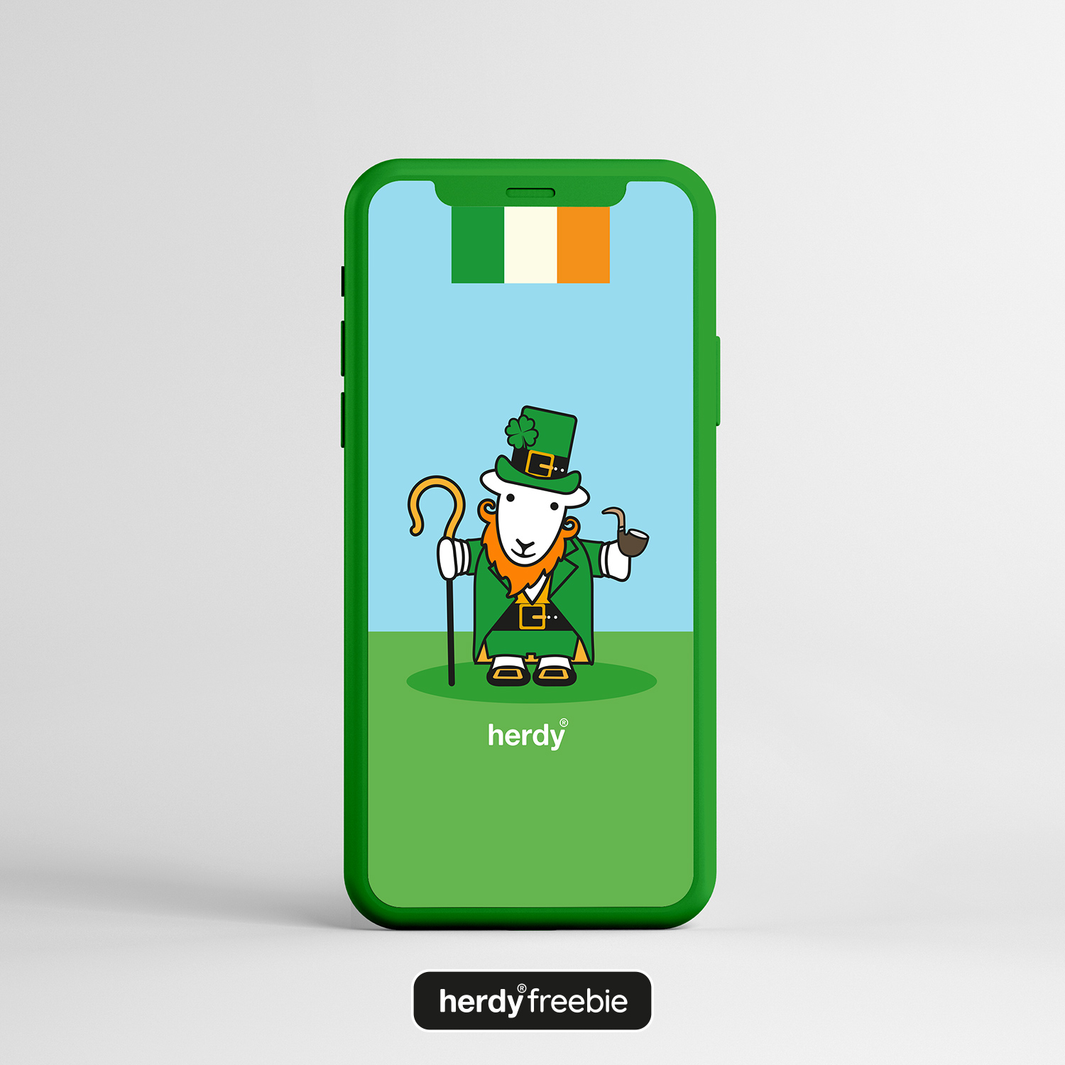 St Patricks Day Herdy Mobile Phone Wallpaper