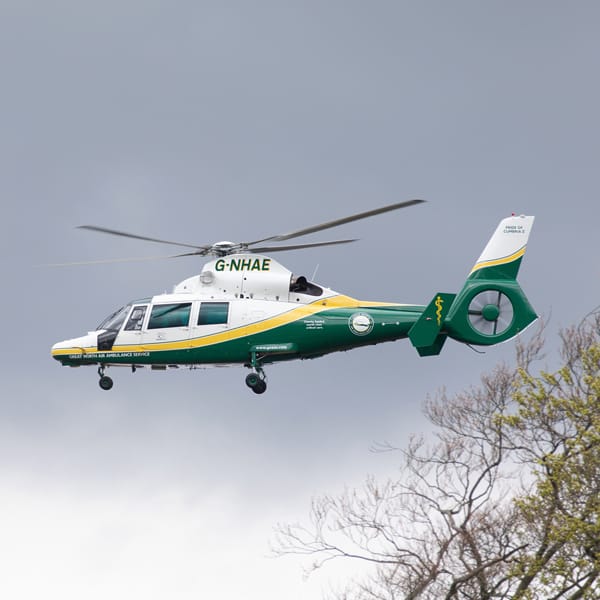 The new Pride of Cumbria II helicopter, now based at Langwathby