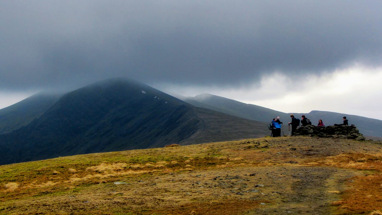 Blencathra in cloud. Photo by Peer Lawther, licensed CC-2.0