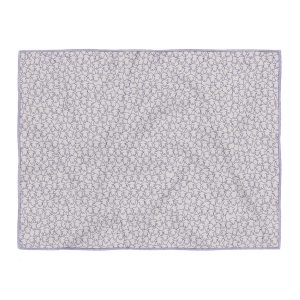 Herdy recycled cotton throw in purple: Print shows a flock of herdy's