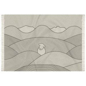 Herdy 'Line' Throw: Made in the UK from recycled wool