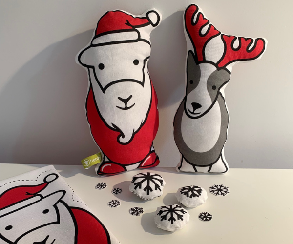 Herdy Cut and Sew Christmas Tea Towel