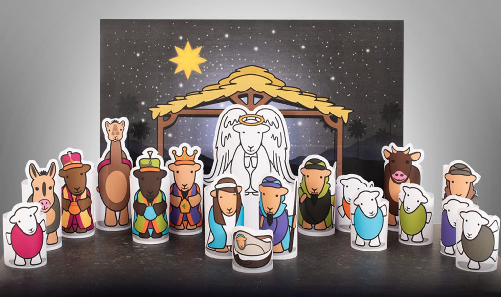 Herdy Nativity, Freebie Download, Nativity Scene With Herdwick Sheep