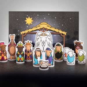 Herdy Nativity, Freebie Download, Nativity Scene With Herdwick Sheep