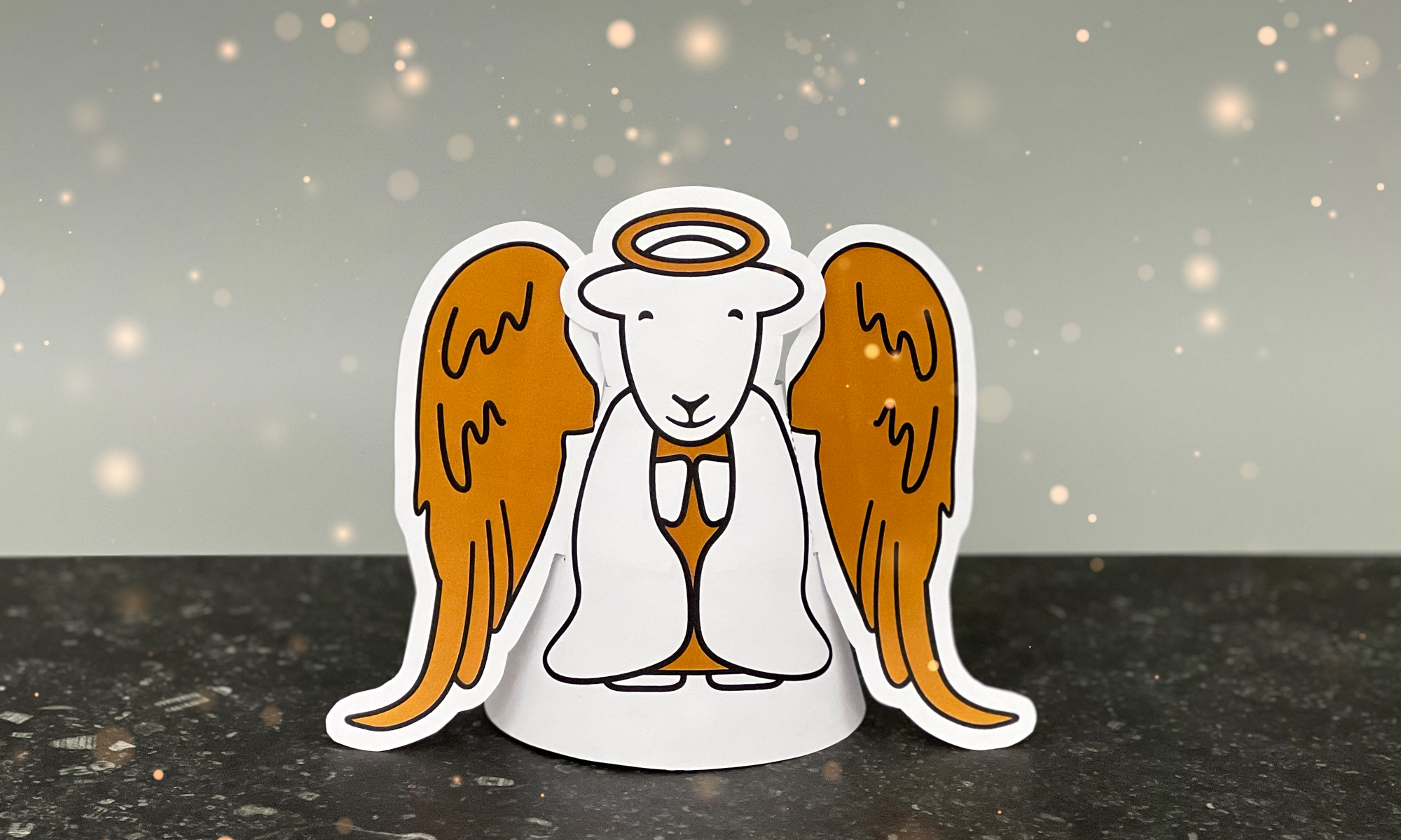 Herdy Christmas Tree Topper, Angle, Free Downloadable