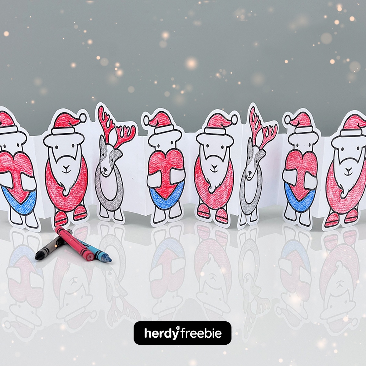 Herdy Freebies, Downloadable Christmas Garland