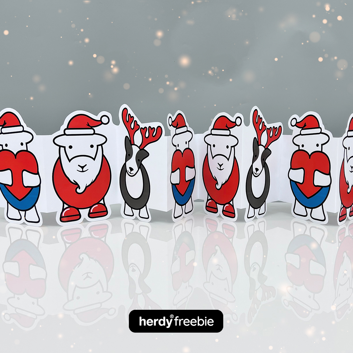 Herdy Freebies, Downloadable Christmas Garland