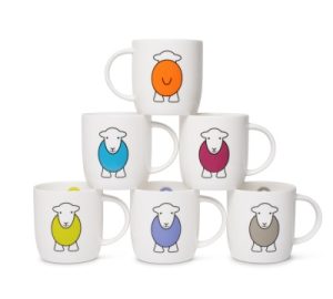 Herdy Yan Mugs, Fine Bone China, Made In The UK