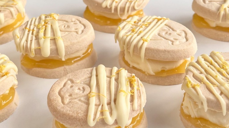 Herdy Lemon and Ginger Shortbread Sandwiches