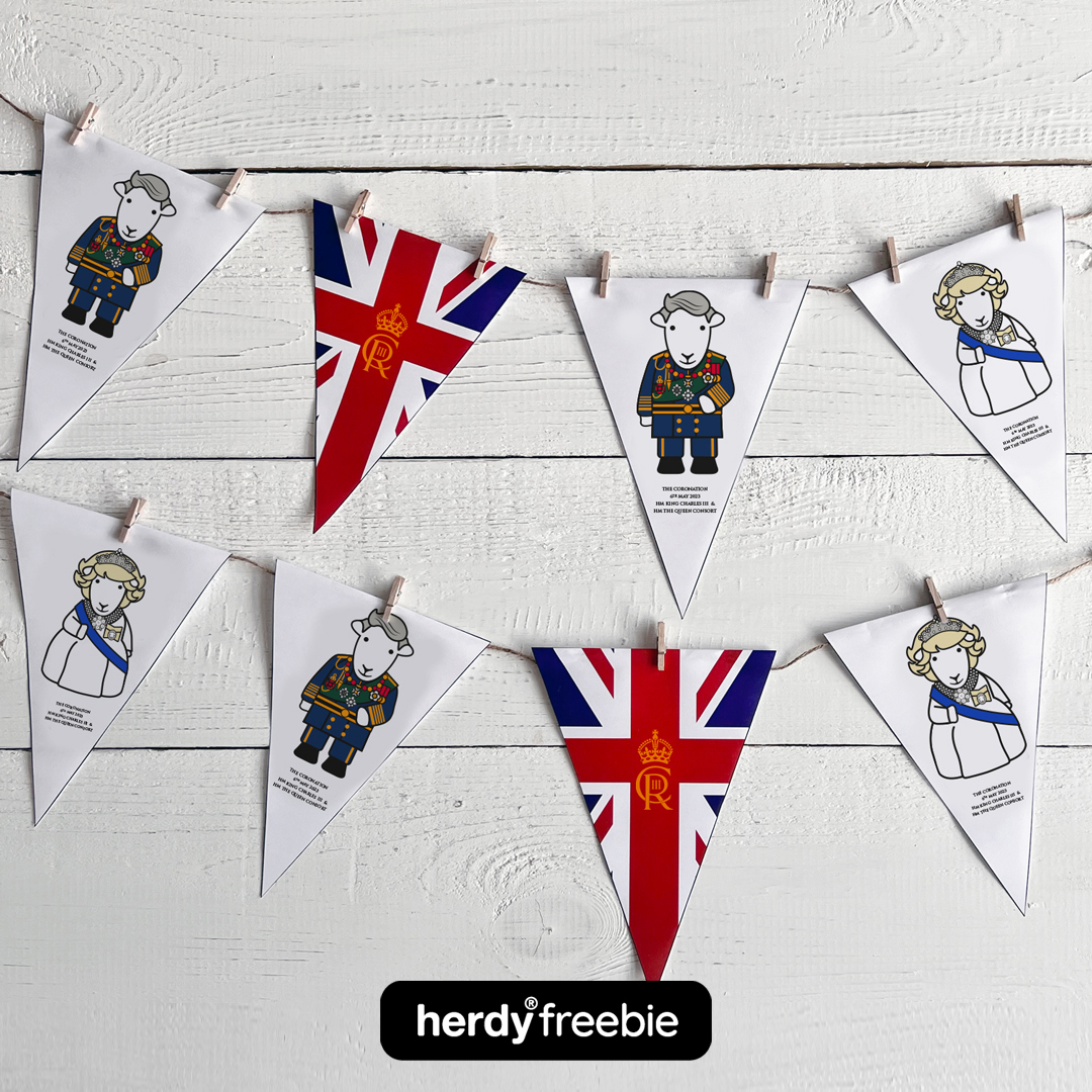 Coronation Bunting Colour Freebie Download