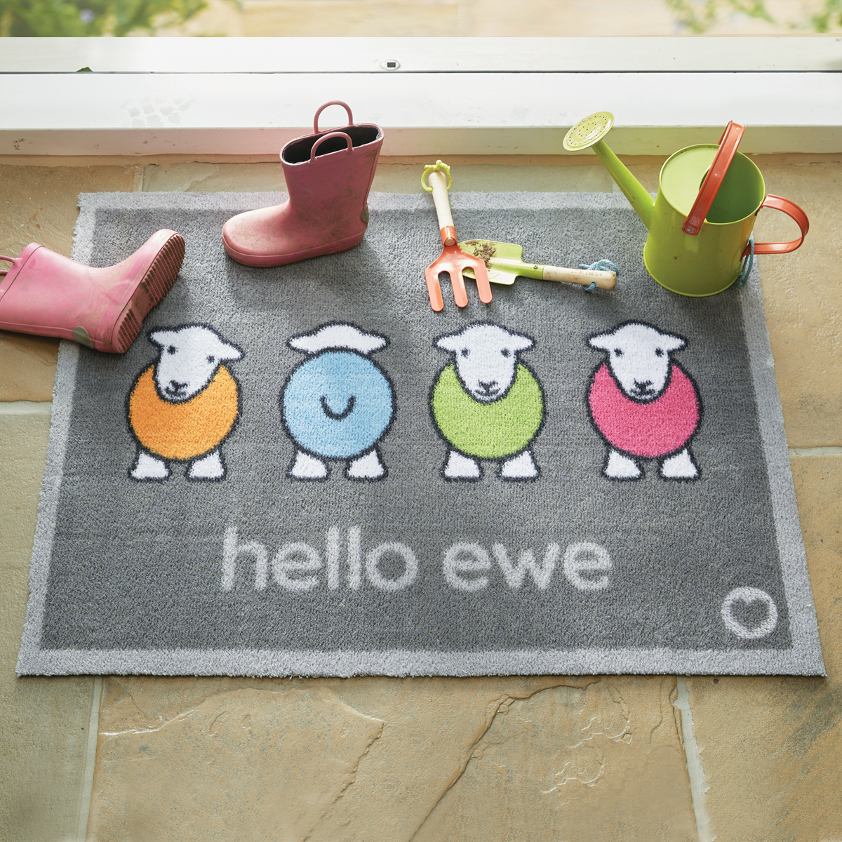 Herdy Hug Rug 'Hello Ewe' Doormat